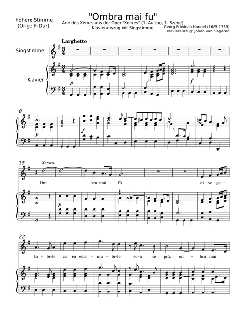 Ombra mai fu - Georg Friedrich Händel