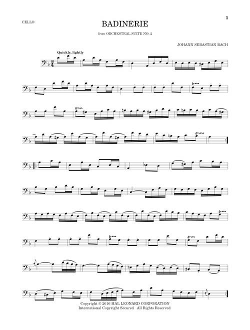 Badinerie (Suite No. 2) - Johann Sebastian Bach (Cello Solo)