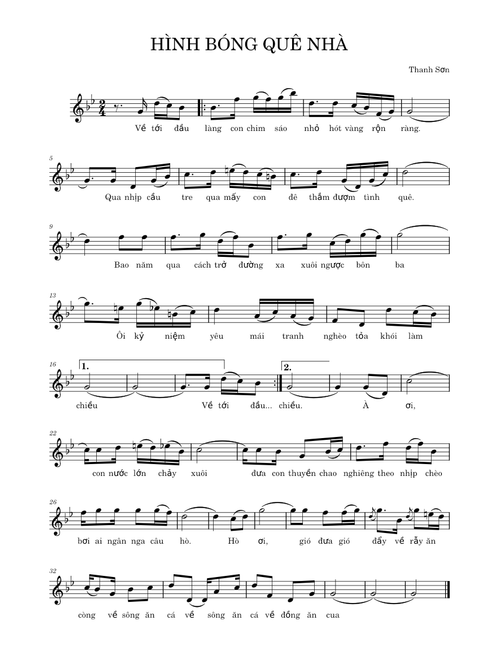 Hình Bóng Quê Nhà – Thanh Sơn