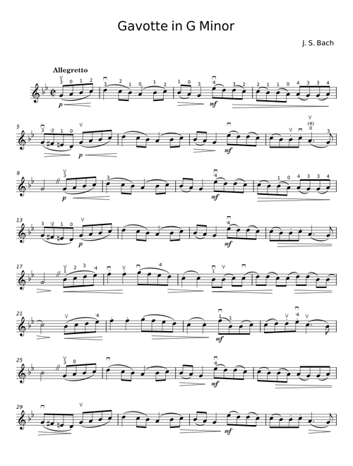 Gavotte in G Minor - J. S. Bach