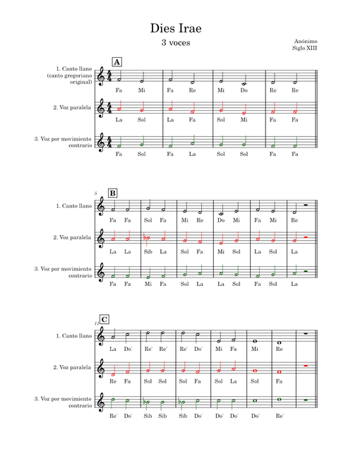 Dies Irae – unknown composer Dies irae - 3 voces