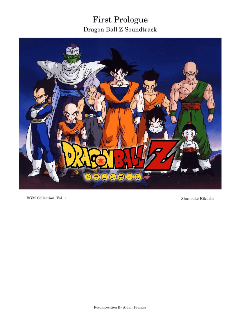 Shunsuke Kikuchi First Prologue Dragon Ball Z Sheet music for Piano