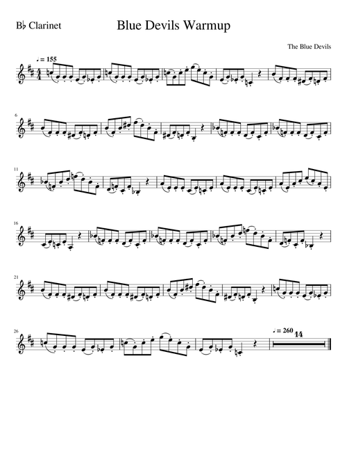 Blue Devils Warmup-Bb Clarinet