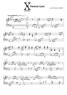 Free X Japan sheet music | Download PDF or print on MuseScore.com