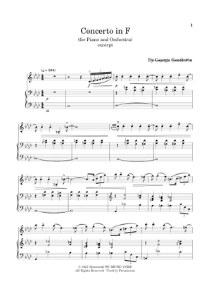 Play Official version of Concerto in F Sheet Music by George