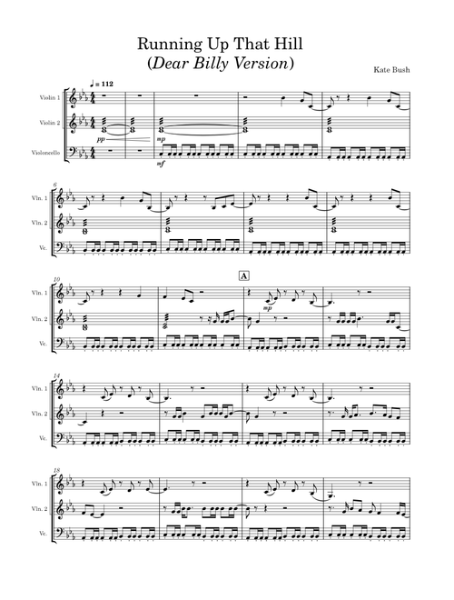 Running up that hill – Kate Bush