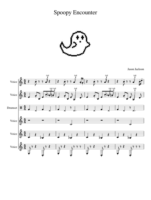 Spoopy Encounter sheet music arranged by jjcosmos2016