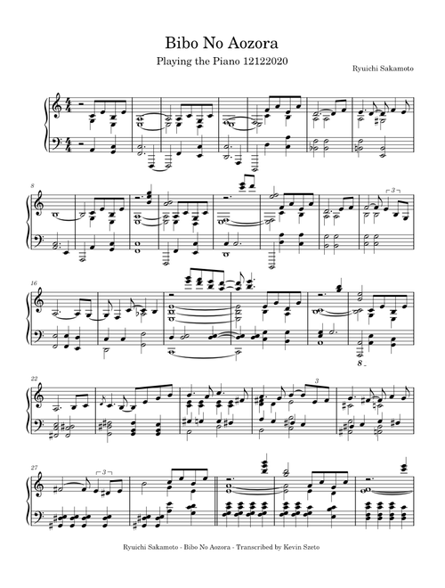 Bibo no aozora – Ryuichi Sakamoto