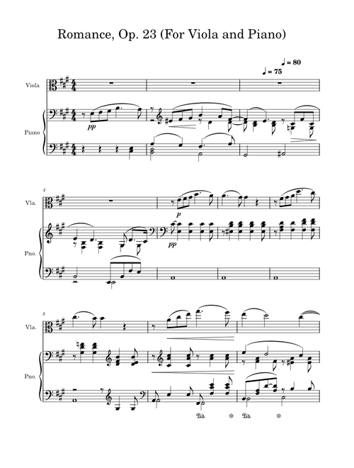 Romance, Op. 23 – Amy Marcy Beach (for Viola and Piano)
