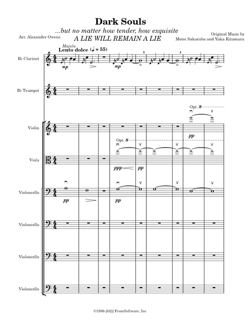 Dark Souls Medley for Mixed Ensemble