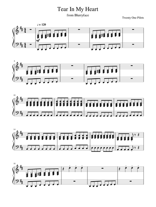Tear In My Heart - Twenty One Pilots