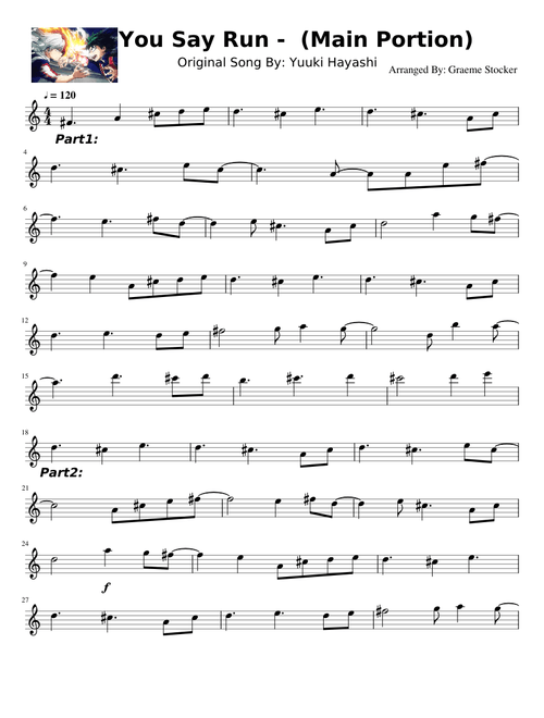 You Say Run - Violin Solo (Main Part Only)