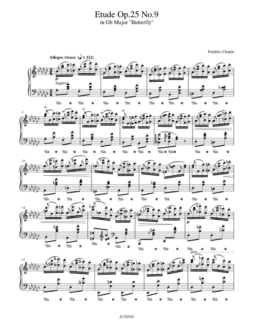 Etude Op.25 No.9 Butterfly - F. Chopin