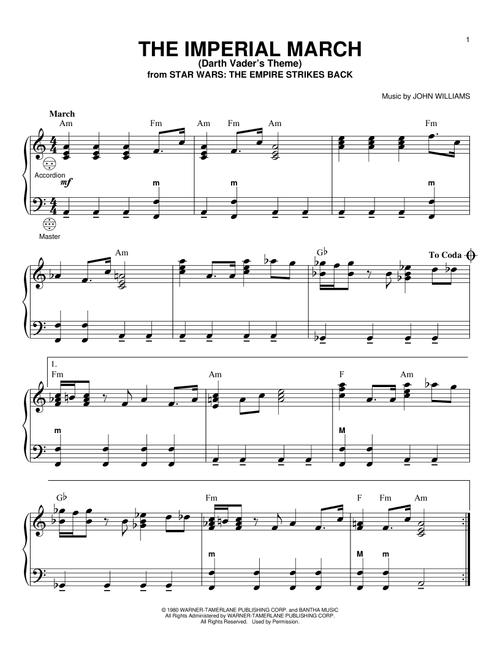 The Imperial March (Darth Vader's Theme) - John Williams (Accordion)