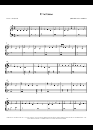 Evidence - Josh Baldwin Sheet Music for Piano (Piano Duo) | MuseScore.com
