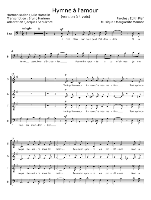 If You Love Me (I Won't Care) (Hymne A L'amour) - Edith Piaf, Mack David
