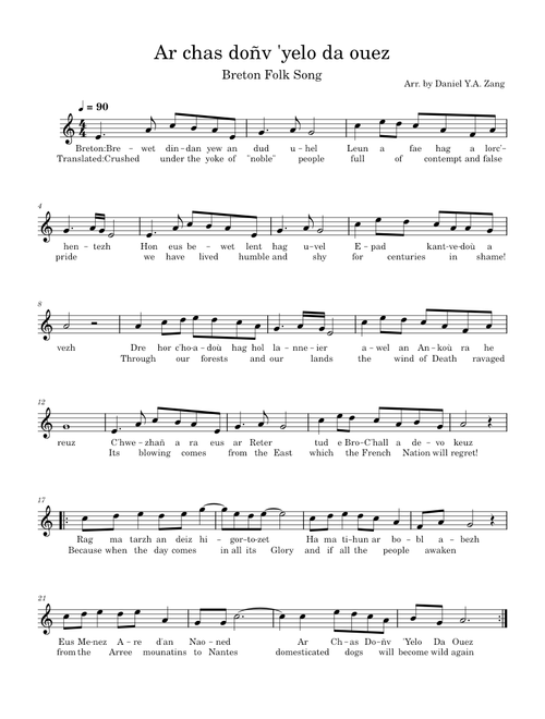 Ar chas donv 'yelo da ouez – alan stivell Ar chas donv 'yelo da ouez