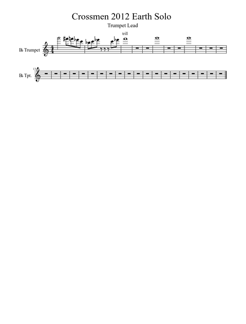 Crossmen 2012 earth trumpet solo *rough cut*