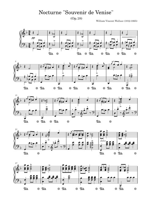 Nocturne "Souvenir de Venise" Op.18 – William Vincent Wallace