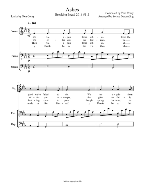 Ashes ~Hymn Arrangement~