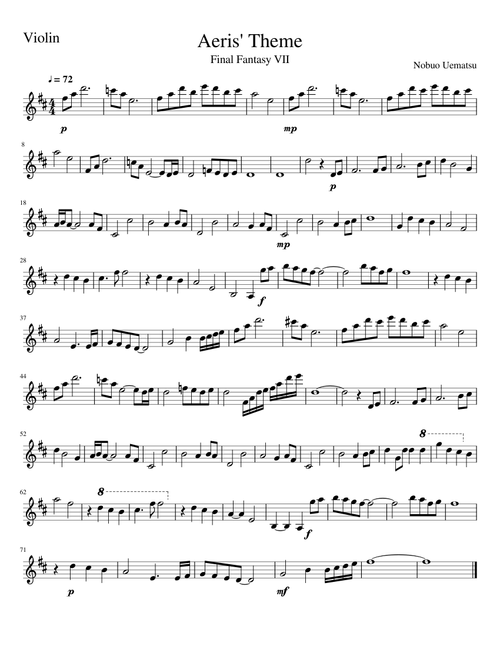 Aeris' Theme -Violin