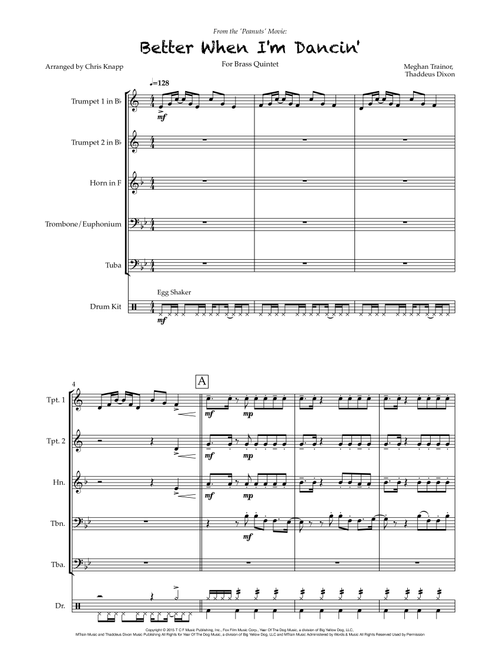 Better When I'm Dancin' (Arr. Chris Knapp) - Meghan Trainor (Brass Ensemble)