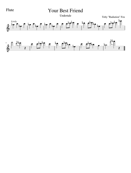 Your Best Friend (Undertale) for Flute