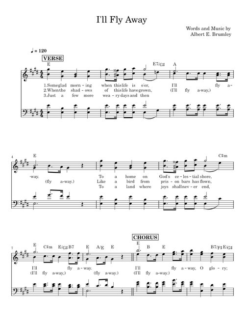 I'll Fly Away - Albert E. Brumley