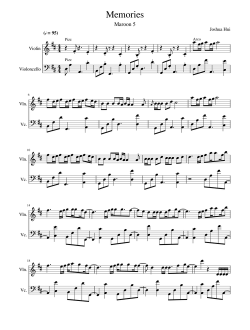 Memories - Cello Violin
