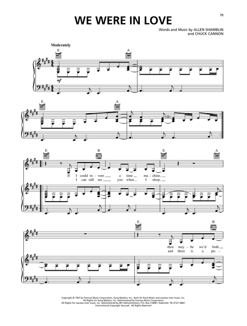 We Were In Love - Toby Keith (Piano-Vocal-Guitar)