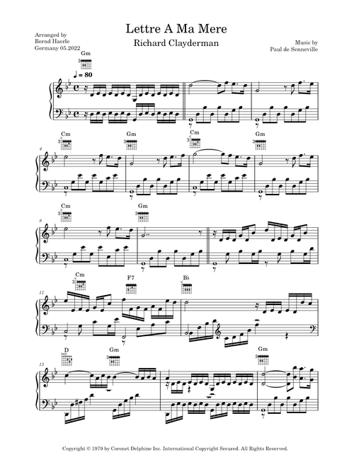 Lettre A Ma Mere - Richard Clayderman