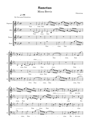 Missa Brevis Gloria – Giovanni Pierluigi da Palestrina Sheet Music