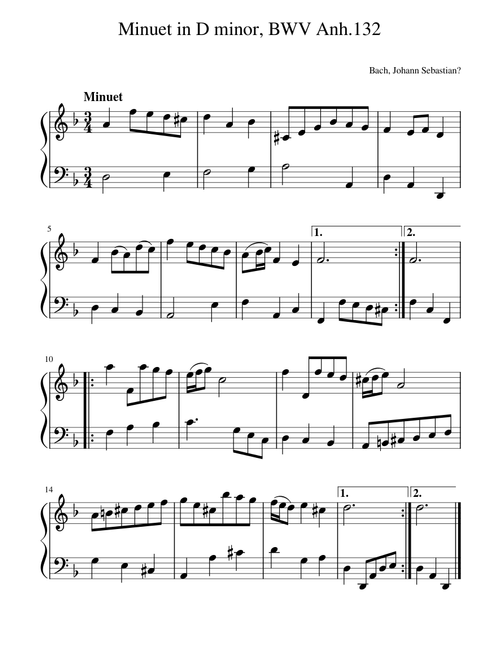 Bach, Johann Sebastian? - BWV Anh.132