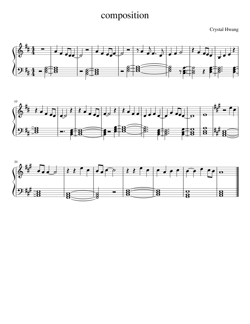 composition Sheet music for Piano (Solo) Easy | Musescore.com