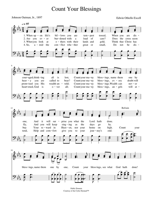 Count your blessings - Edwin O. Excell
