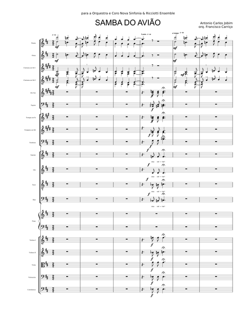 Samba do Avião (Tom Jobim) - Choir and Orchestra