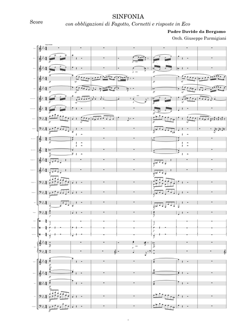 SINFONIA con obbligazioni di Fagotto, Cornetti e risposte in Eco – Padre Davide da Bergamo