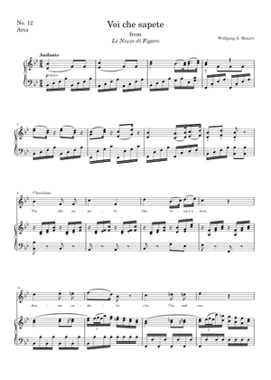 The Marriage of Figaro Overture Sheet Music for Flute, Oboe