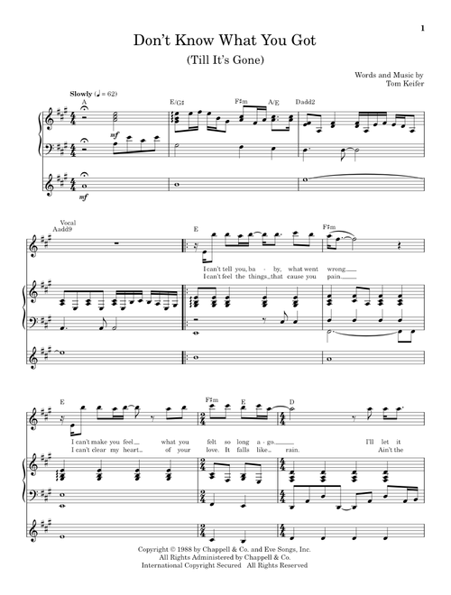 Don't Know What You Got (Till It's Gone) - Cinderella (Keyboard Transcription)