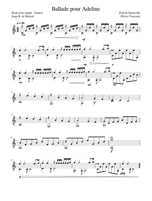 Ballade pour adeline – Paul de Senneville