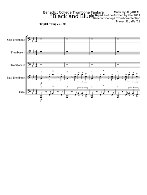 Black and Blues for Trombones**