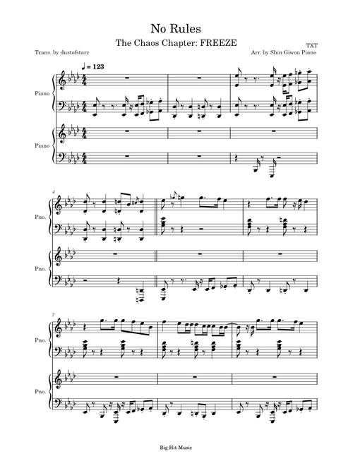 No Rules Duet - TXT (Shin Giwon Piano)