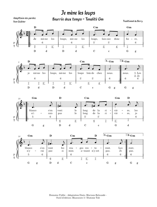 Je mène les loups – France Folk Song