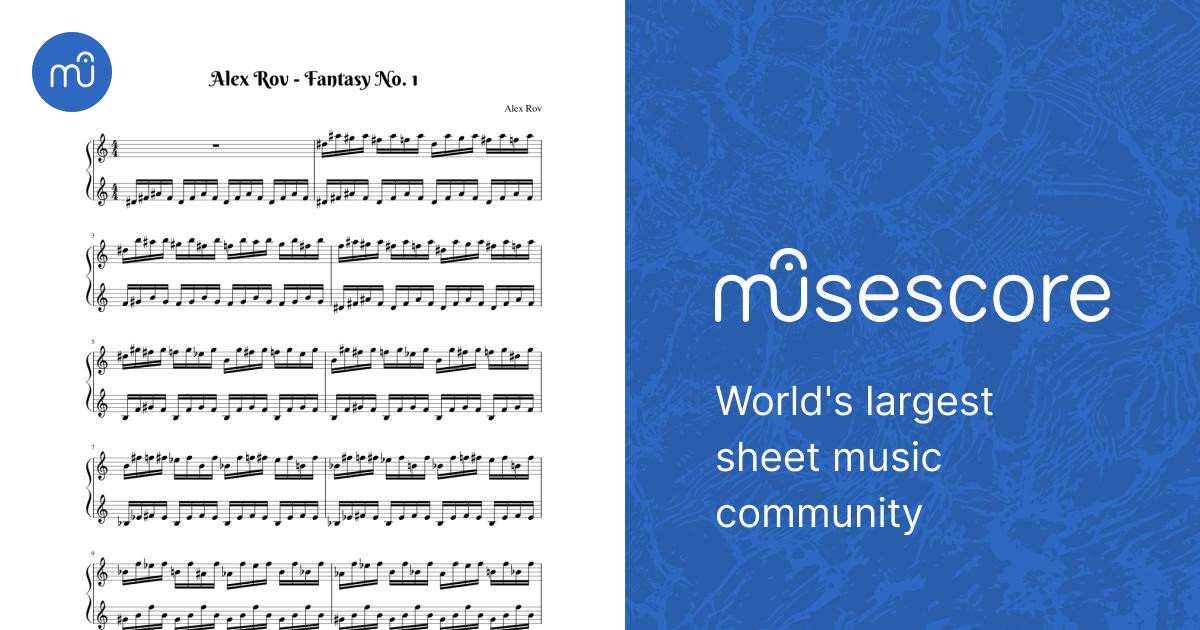 Alex Rov Alex Rov - Fantasy No. 1 Sheet Music for Piano (Solo) | MuseScore.com