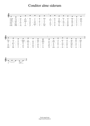 Conditor Alme Siderum – Michael Praetorius Sheet Music for Soprano ...