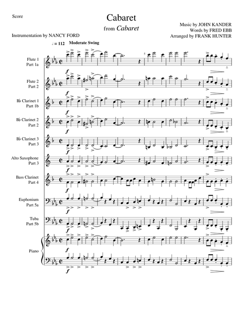 Cabaret (from Cabaret) - John Kander and Fred Ebb (for wind ensemble)