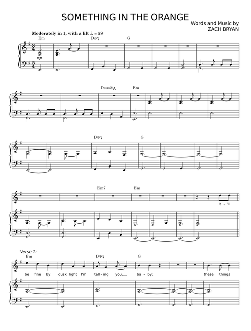 Something in the Orange - Zach Bryan