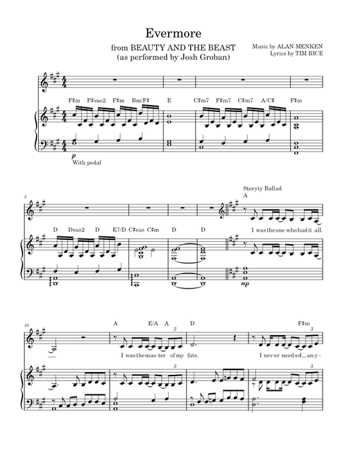 Evermore – Alan Menken