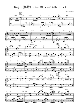 Free Sakanaction (サカナクション) sheet music | Download PDF or