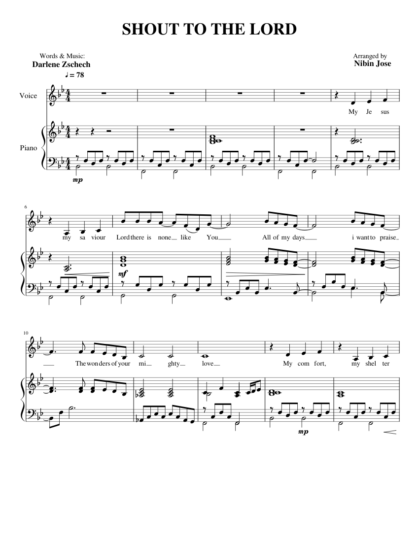 my jesus my saviour Sheet Music for Piano, Vocals (Solo